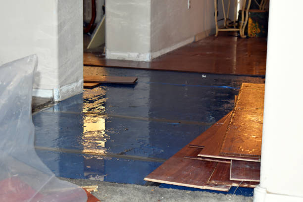 Professional Water Damage Restoration technician working in Menasha, WI